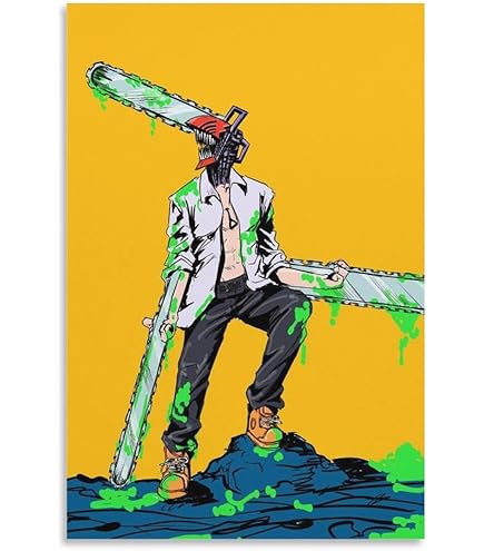 Amazon.co.jp: デンジ チェンソーマン アニメポスター 1 キャンバス